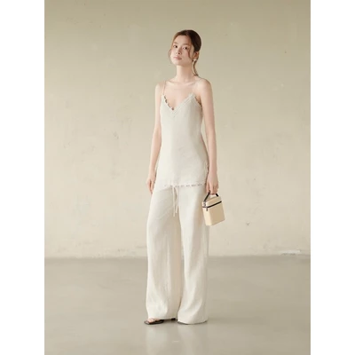 RUBIES Gisel Pants - Quần Dài Nữ Vải Linen Ống Suông Rộng