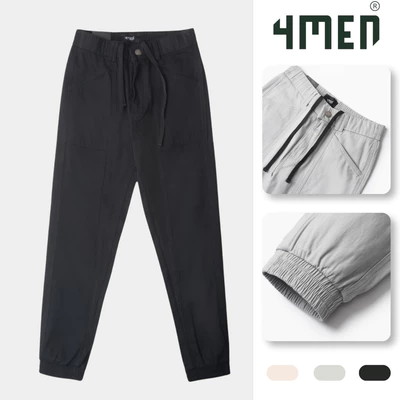Quần jogger nam rã chéo 4MEN JO012 form slimfit phom dáng đẹp, vải kaki mềm mại, co giãn, bền màu
