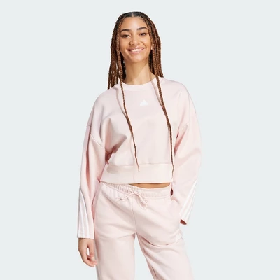 adidas Phong cách sống Áo Sweatshirt 3 Sọc Future Icons Nữ Hồng IW5257
