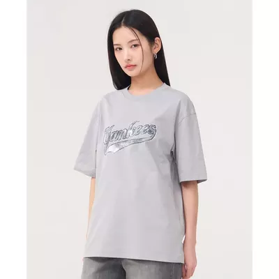 MLB - Áo thun unisex cổ tròn Denim Like Big Lux OverFit_3ATSM1453-50GRL