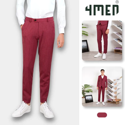 Quần Tây Nam 4MEN QT1113 Vải Cao Cấp, Lịch Lãm, Thanh Lịch, Tôn Dáng