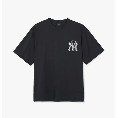 MLB - Áo thun unisex cổ tròn tay ngắn phối logo thời trang_3ATSO0243-50BKS