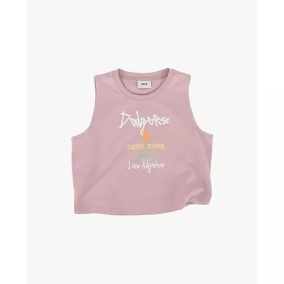 MLB - Áo ba lỗ nữ cổ tròn phom croptop Street Logo_3FTOB0363-07LDL