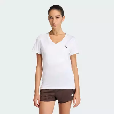 adidas Gym & Training Áo Thun Cổ Chữ V Workout Essentials Nữ trắng KB9595