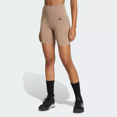adidas Gym & Training Quần Legging Ngắn Optimé Essentials 7 Inch Với Túi Ẩn Nữ nâu JZ0830
