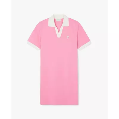 MLB - Đầm polo nữ mini cổ bẻ tay ngắn Basic Small Logo_3FOPB0343-10PKS