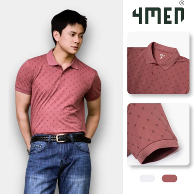 Áo Polo Nam In Pattern Ngựa Form Regular 4MEN PO180 mềm mại, thoáng mát, dễ mặc dễ phối