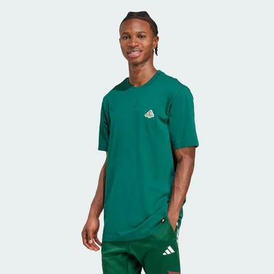 adidas Phong cách sống Áo Thun Graphic Mini Pizza Nam màu xanh lá JM6482