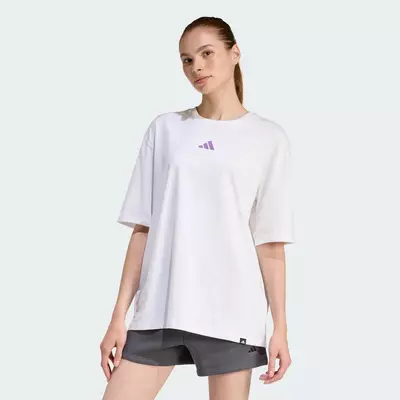 adidas Phong cách sống ÁO THUN GRAPHIC SOFT SPORTS Nữ trắng JZ7904