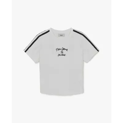 MLB - Áo croptop nữ tay ngắn phối viền Varsity_3FTSV5463-50WHS