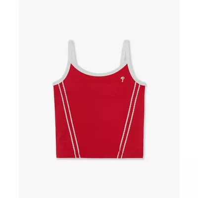 MLB - Áo hai dây nữ cổ tròn phối sọc Varsity_3FTOV6263-10RDN