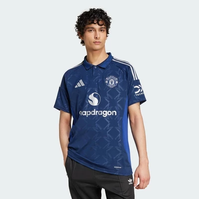 adidas Bóng đá Áo Đấu Sân Khách Manchester United 24/25 Nam Màu xanh da trời IU1390