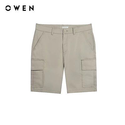 Owen - Quần short Regular Fit SK251249 màu Be chất liệu CVC Spandex