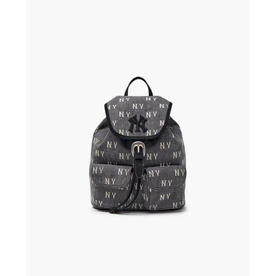 MLB - Balo nữ nắp gập Classic Monogram Vintage Denim_3ABKM065N-50CGS