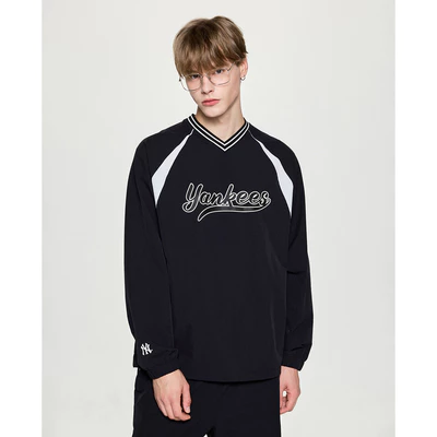 MLB - Áo sweatshirt unisex cổ V tay dài Varsity Sportive_3AMTV1254-50BKS