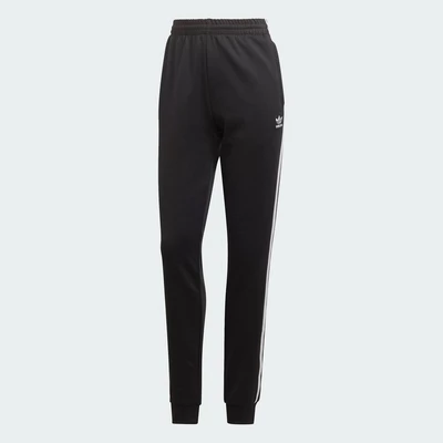adidas Phong cách sống Quần Track Pant Bo Gấu Classics Adicolor Nữ Đen IK6555