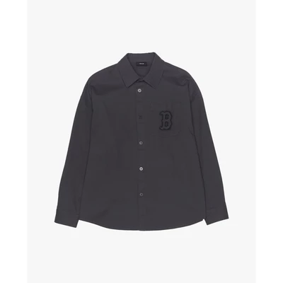 MLB - Áo khoác sơ mi unisex cổ bẻ tay dài phối logo_3AWSV0154-43CGS