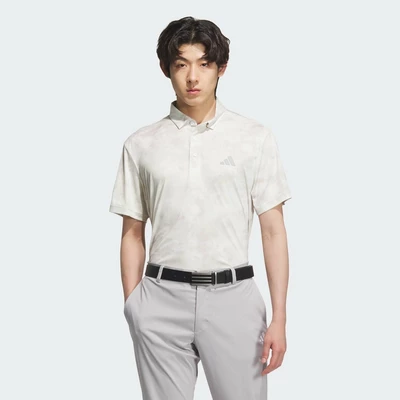 adidas Đánh gôn Áo Polo Ngắn Tay Phủ Họa Tiết Nam trắng JE7142