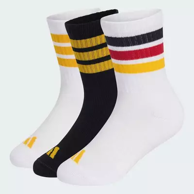 adidas Phong cách sống Bộ 3 Đôi Tất Trẻ Em Cổ Cao Có Đệm 3 Gạch Trẻ em trắng KF0152