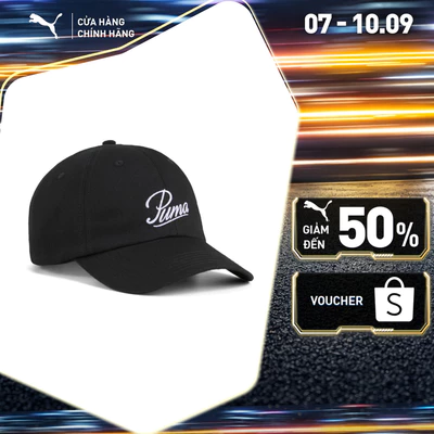 Nón Lưỡi Trai PUMA Unisex ESS Script Logo Dad Black Màu Đen