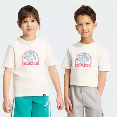 adidas Phong cách sống ÁO THUN SNACKS GRAPHIC TRẺ EM Trẻ em trắng KE1619