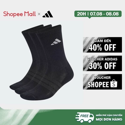 [Duy nhất 8.8 - VOUCHER 30%]adidas Phong cách sống BỘ 3 ĐÔI TẤT CỔ TRUNG LÓT ĐỆM SPORTSWEAR Unisex Đen KR7119