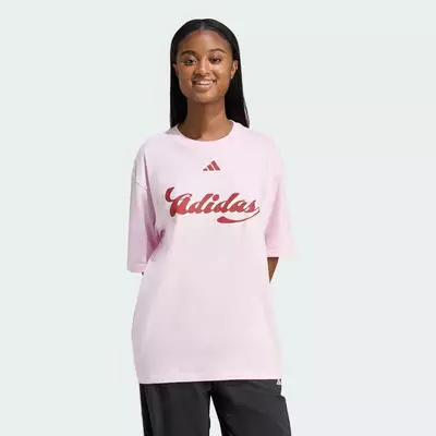 adidas Phong cách sống ÁO THUN GRAPHIC HOUSE OF TIRO Nữ Hồng KB7169