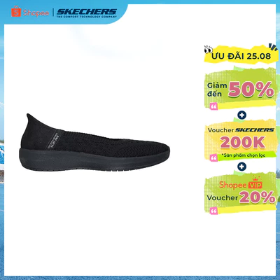 Giày Búp Bê Nữ Skechers Slip-ins Modern Comfort Cleo Swift Awe-Inspiring - 159295-BBK Air-Cooled Memory Foam