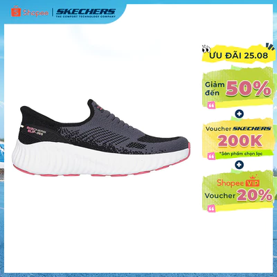Giày Thể Thao Nữ Skechers Slip-ins Performance GOrun Now Briar - 129375-BKPK Air-Cooled Goga Mat