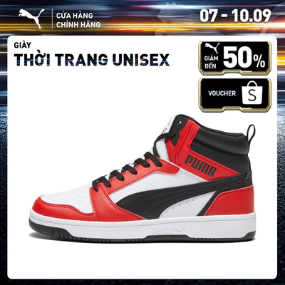 Giày Thời Trang PUMA Unisex Rebound v6 White-Black-For All Time Red Màu Trắng