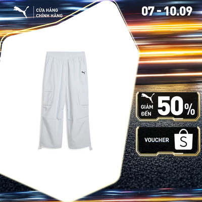 Quần Dài Thời Trang PUMA Unisex FUTURE ARCHIVE Woven Pants Silver Mist Màu Xám