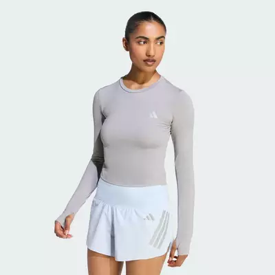 adidas Chạy Áo Chạy Dài Tay adi365 Running Essentials Nữ Xám KE8418