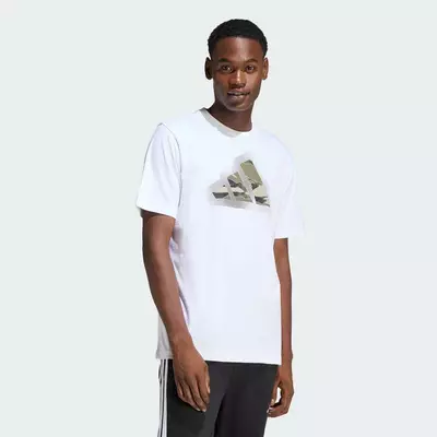 adidas Phong cách sống ÁO THUN IN HÌNH LOGO RẰN RI HIỆN ĐẠI Nam trắng JZ7493