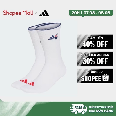 [Duy nhất 8.8 - VOUCHER 30%]adidas Phong cách sống Bộ 2 Đôi Tất Cổ Cao Graphic Food Unisex trắng KS4146