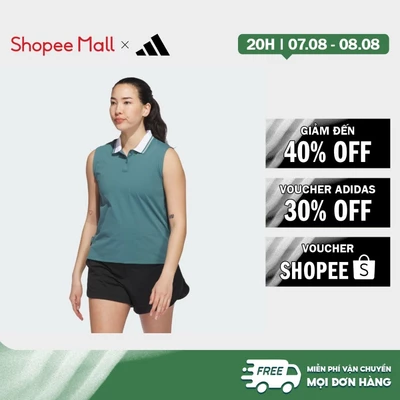 [Duy nhất 8.8 - VOUCHER 30%]adidas Golf Beyond The Course Twistknit Sleeveless Polo Shirt Women Green JN8675