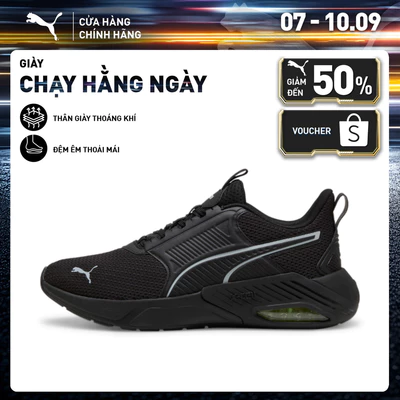 Giày Chạy Bộ PUMA Unisex X-Cell Nova FS Ultra Black-Electric Lime-Cool Mid Gray Màu Đen
