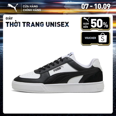Giày Thời Trang PUMA Unisex Caven Mix White-Black Màu Trắng