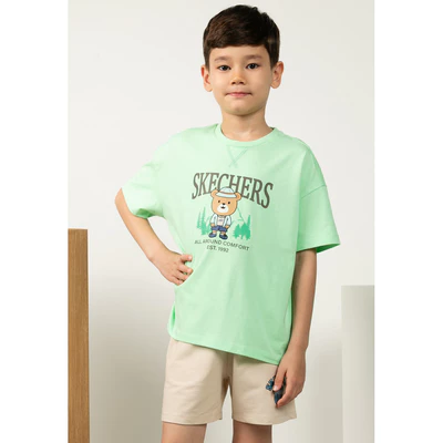 Áo Thun Tay Ngắn Bé Trai Skechers Urban Outdoor Short Sleeve Tee - SL325B269-00M5 Online Sale