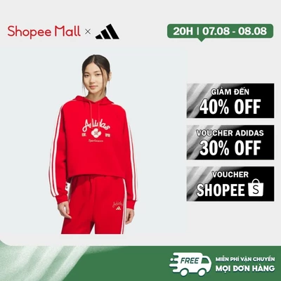 [Duy nhất 8.8 - VOUCHER 30%]adidas Phong cách sống ÁO SWEATSHIRT CÓ MŨ LUNAR NEW YEAR Nữ Đỏ KH2694