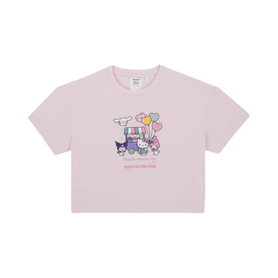 Áo Thun Tay Ngắn Bé Gái Skechers Sanrio Character Short Sleeve Tee - SL425G634-008K