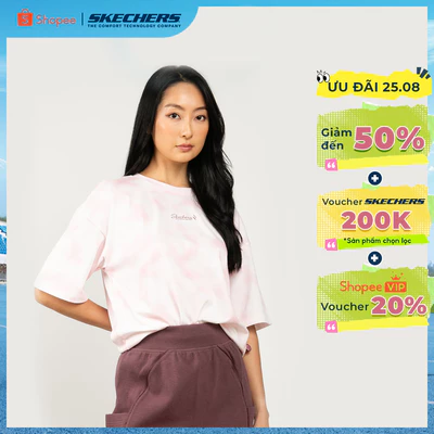 Áo Thun Tay Ngắn Nữ Skechers Urban Outdoor Short Sleeve Tee - SL325W448-AP03 Online Sale