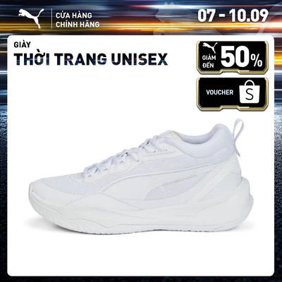 Giày Thời Trang PUMA Unisex Playmaker Core White-Gray Violet Màu Trắng
