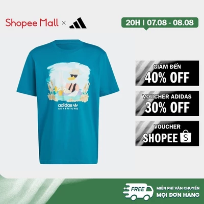 [Duy nhất 8.8 - VOUCHER 30%]adidas Phong cách sống Áo Thun Graphic adidas Adventure Nam Ngọc lam HZ1146