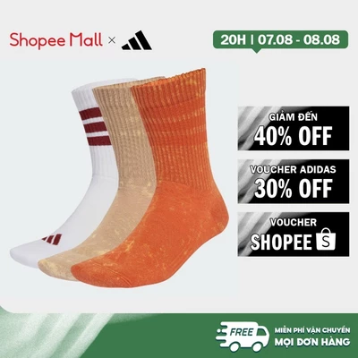 [Duy nhất 8.8 - VOUCHER 30%]adidas Phong cách sống Bộ 3 Đôi Tất Cổ Cao Stonewash Unisex trái cam KC5725