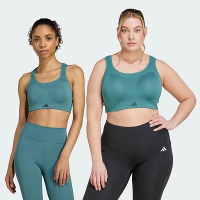 adidas Gym & Training Áo Bra Tập Luyện Nâng Đỡ Mạnh TLRD Impact Nữ màu xanh lá JX8844
