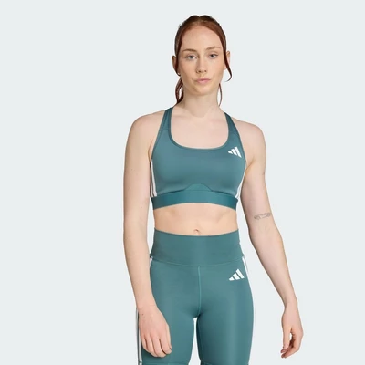 adidas Gym & Training Ao Bra Tập PrimeLiftReact 3 Gạch Nâng Đỡ Vừa Nữ màu xanh lá JY2117