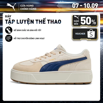 Giày Thể Thao PUMA Nữ Lifora Warm White-Blue Jewel-Gold Màu Trắng