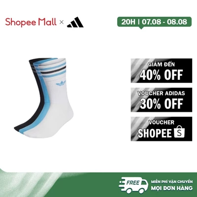 [Duy nhất 8.8 - VOUCHER 30%]adidas Lifestyle Solid Crew Socks 3 Pairs Unisex White HL6765