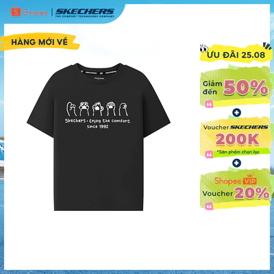 Áo Thun Tay Ngắn Trẻ Em Skechers Comfort Essential Short Sleeve Tee - L226K059-0018