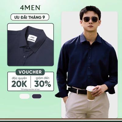 Áo Sơ Mi Nam In Pattern Hoạ Tiết Ngựa Form Regular 4MEN SM201 basic, thoáng mát, mềm mại, dễ mặc dễ phối